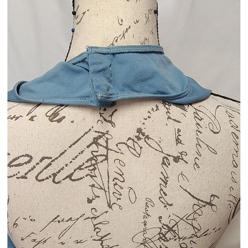 Arctic Blue Square Neck Bodysuit Small Seemless Sleeveless Balletcore Minimalist - Picture 7 of 7